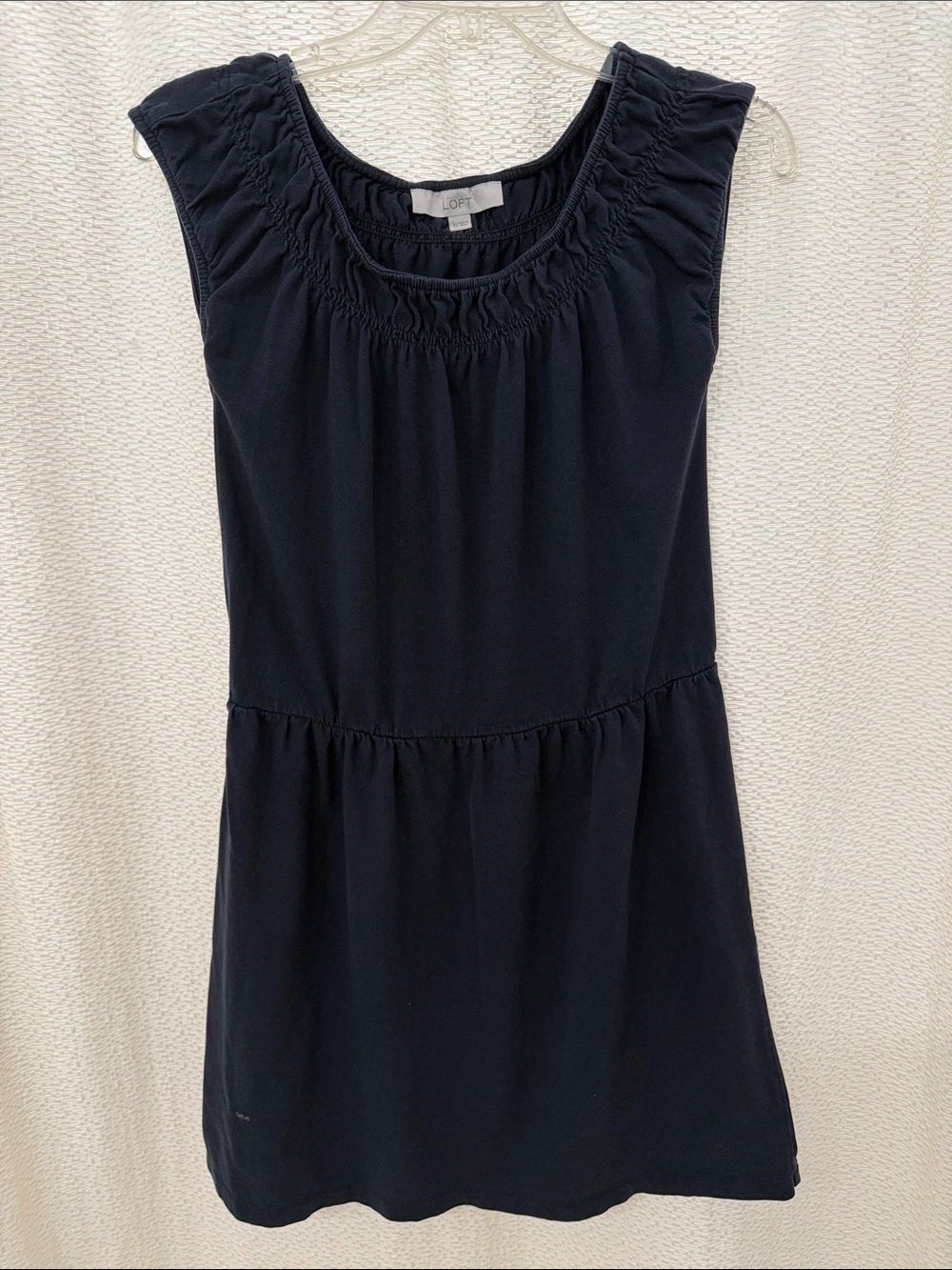 LOFT Navy Blue Sleeveless Mini Dress
